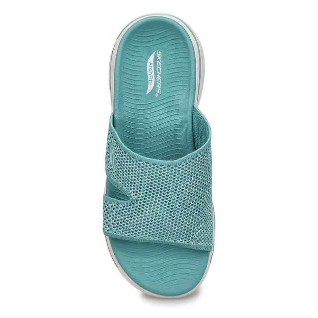 Skechers Womens Go Walk Arch Fit Sandal - Teal 2 Skechers Womens Go Walk Arch Fit Sandal - Teal - Image 2