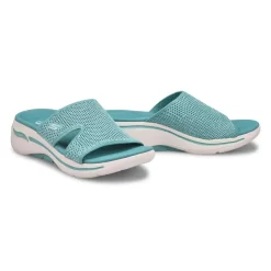 Skechers Womens Go Walk Arch Fit Sandal - Teal 7 Skechers Womens Go Walk Arch Fit Sandal - Teal -Fashion Shoes Shop https3A2F2Fwww.softmoc.com2FItems2Fimages2F140274 TEAL XX4.jpg 640x