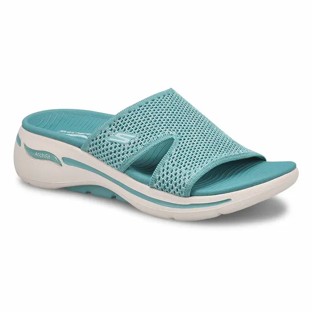 Skechers Womens Go Walk Arch Fit Sandal - Teal 1 Skechers Womens Go Walk Arch Fit Sandal - Teal