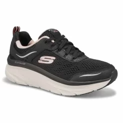 Skechers Womens DLux Walker Infinite Motion Snkr - Black