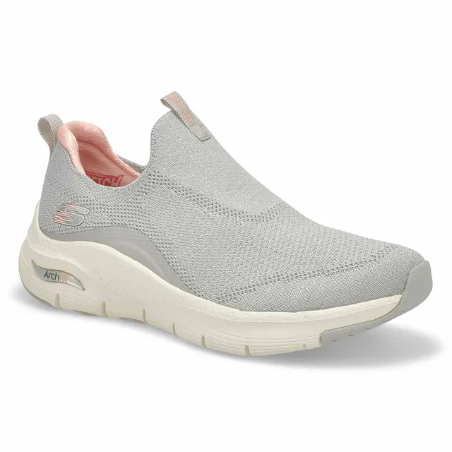 Skechers Womens Arch Fit Sneaker - Light Grey/Pink 1 Skechers Womens Arch Fit Sneaker - Light Grey/Pink