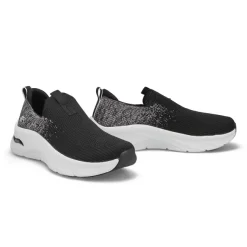 Skechers Womens Arch Fit DLux Slip On Sneaker -Black -Fashion Shoes Shop https3A2F2Fwww.softmoc.com2FItems2Fimages2F149684 BLK XX4.jpg 640x