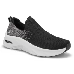 Skechers Womens Arch Fit DLux Slip On Sneaker -Black