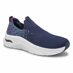 Skechers Womens Arch Fit DLux Slip On Sneaker - Navy