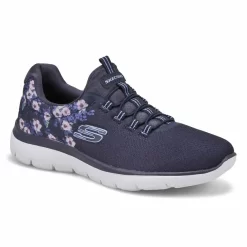 Skechers Womens Summits Perfect Blossom Sneaker- Navy