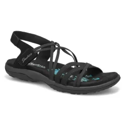 Skechers Womens Reggae Slim Sandal - Black/Black