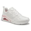 Skechers Womens Tres Air Elevated Sneaker - White/Pink
