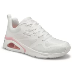 Skechers Womens Tres Air Elevated Sneaker - White/Pink