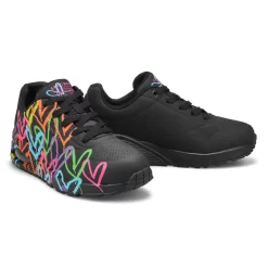 Skechers Womens Uno Highlight Love Sneaker - Black/Multi -Fashion Shoes Shop https3A2F2Fwww.softmoc.com2FItems2Fimages2F177981 BKMT XX4.jpg 640x