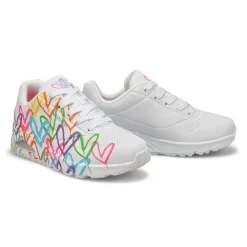 Skechers Womens Uno Highlight Love Sneaker - White/Multi -Fashion Shoes Shop https3A2F2Fwww.softmoc.com2FItems2Fimages2F177981 WMLT XX4.jpg 640x