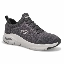 Skechers Mens Arch Fit Lace Up Sneaker - Black/Grey