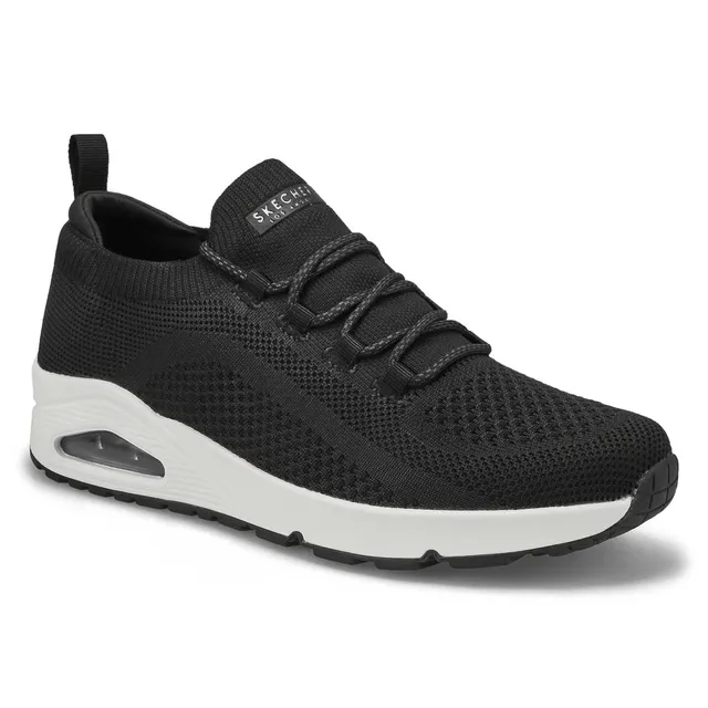 Skechers Mens Uno Slip On Sneaker - Black/ White 1 Skechers Mens Uno Slip On Sneaker - Black/ White