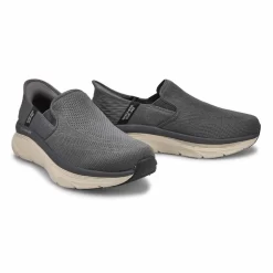 Skechers Mens DLux Walker Oxford X Wide Sneaker- Charcoal -Fashion Shoes Shop https3A2F2Fwww.softmoc.com2FItems2Fimages2F232455WW CHAR XX4.jpg 640x