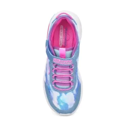 Skechers Girls Rainbow Racer Light Up Sneaker - Blue