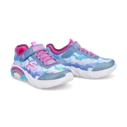 Skechers Girls Rainbow Racer Light Up Sneaker - Blue 7 Skechers Girls Rainbow Racer Light Up Sneaker - Blue -Fashion Shoes Shop https3A2F2Fwww.softmoc.com2FItems2Fimages2F302300L BLU XX4.jpg 640x