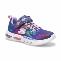 Skechers Girls Glow-Brites Lighted Sneaker - Navy/Multi