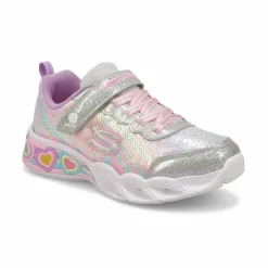 Skechers Girls Sweetheart Lights Lets Shine Sneaker