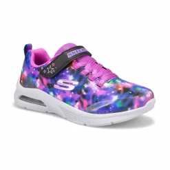 Skechers Girls Microspec Max Sneaker - Black/Multi