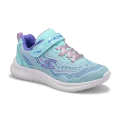 Skechers Girls Jumpsters Sneaker - Aqua/Purple