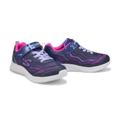 Skechers Girls Jumpsters Strap Sneaker - Navy/Pink -Fashion Shoes Shop https3A2F2Fwww.softmoc.com2FItems2Fimages2F302433L NVHP XX4.jpg 640x