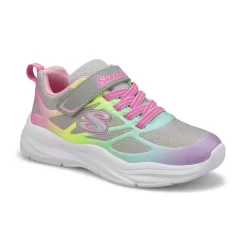 Skechers Girls Power Jams Sneaker -Grey/Multi
