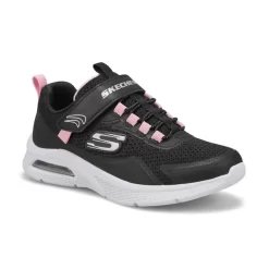 Skechers Girls Microspec Max Sneaker -Black