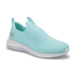 Skechers Girls Ultra Flex Slip On Sneaker - Aqua