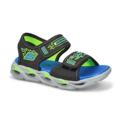 Skechers Boys Thermo-Splash Sandal - Black/Blue/Lime