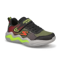 Skechers Boys Erupters IV Light Up Sneaker - Black/Lime