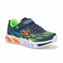 Skechers Boys Flex-Glow Sneakers - Navy/Multi