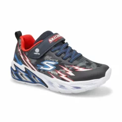 Skechers Boys Light Storm 2.0 Sneaker - Navy/ Red