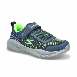 Skechers Boys Nitro Sprint Sneaker - Navy /Lime