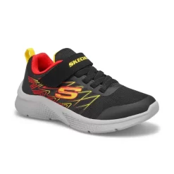 Skechers Boys Microspec Texlor Sneaker - Black/ Red