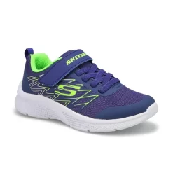 Skechers Boys Microspec Texlor Sneaker - Navy/Lime