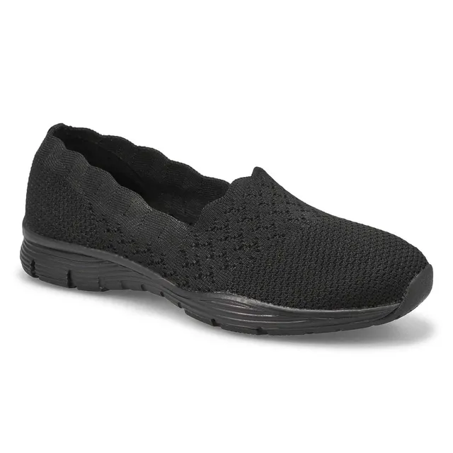 Skechers Womens Seager Stat Shoe - Black/Black 1 Skechers Womens Seager Stat Shoe - Black/Black