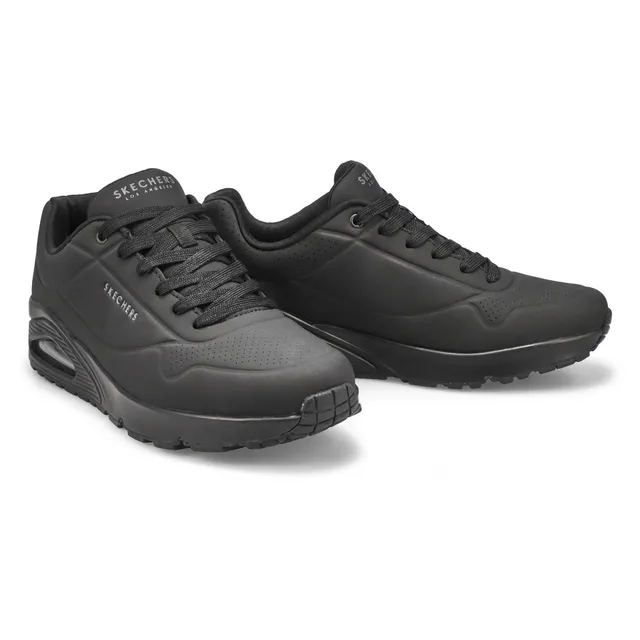 Skechers Mens Uno Stand On Air Sneaker - Black/Black 4 Skechers Mens Uno Stand On Air Sneaker - Black/Black - Image 4