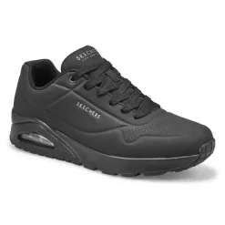 Skechers Mens Uno Stand On Air Sneaker - Black/Black