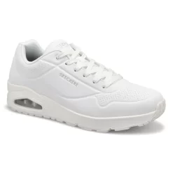 Skechers Mens Uno Stand On Air Sneaker- White/White