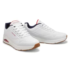 Skechers Mens Uno Stand On Air Sneaker -White/Navy/Red -Fashion Shoes Shop https3A2F2Fwww.softmoc.com2FItems2Fimages2F52458 WNVR XX4.jpg 640x