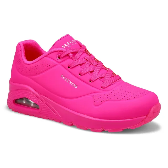 Skechers Womens Uno Night Shades Sneaker - Hot Pink 1 Skechers Womens Uno Night Shades Sneaker - Hot Pink
