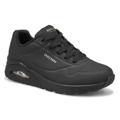 Skechers Womens Uno Stand On Air Sneaker - Black
