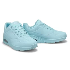 Skechers Womens Uno Stand On Air Sneaker - Light Blue -Fashion Shoes Shop https3A2F2Fwww.softmoc.com2FItems2Fimages2F73690 LTBL XX4.jpg 640x