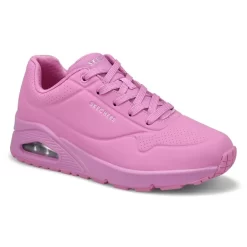 Skechers Womens Uno Stand On Air Sneaker - Pink