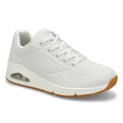Skechers Womens Uno Stand On Air Sneaker - White