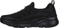 SKECHERS Work SK108063BLK Jitsy, Women's, Black, Soft Toe, Slip Resistant, Low Athletic -Fashion Shoes Shop sk108063blk inside