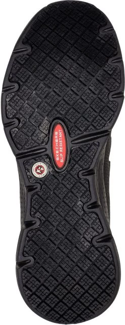 SKECHERS Work SK108063BLK Jitsy, Women's, Black, Soft Toe, Slip Resistant, Low Athletic -Fashion Shoes Shop sk108063blk outsole