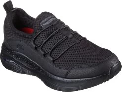 SKECHERS Work SK108063BLK Jitsy, Women's, Black, Soft Toe, Slip Resistant, Low Athletic