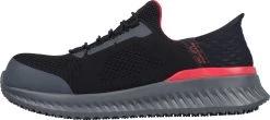 SKECHERS Work SK200206BKRD Tilido-Fletchit Hands Free Slip-ins™, Men's, Black/Red, Comp Toe, EH, Slip Resistant, Athletic, Work Shoe -Fashion Shoes Shop sk200206bkrd inside