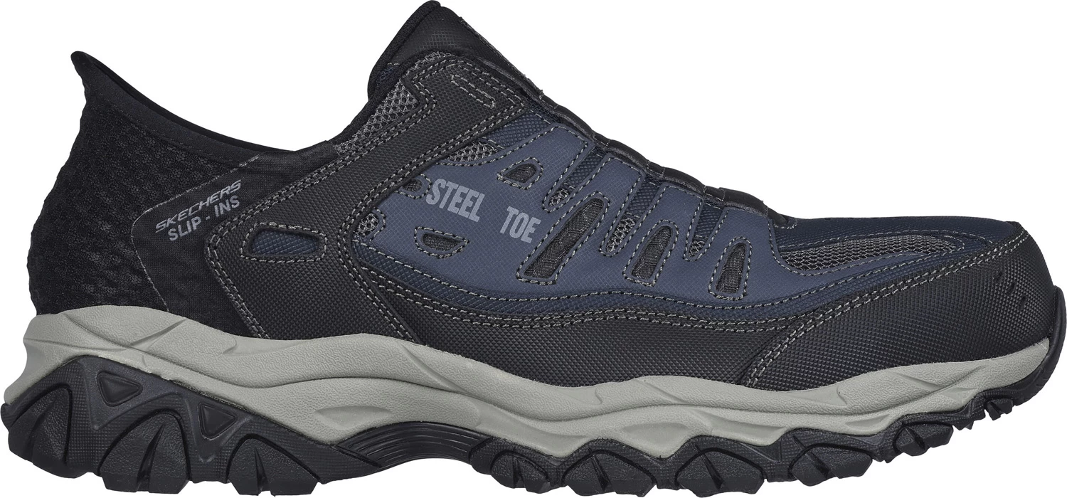 SKECHERS Work SK200211NVGY Cankton-Pending Hands Free Slip-ins™, Men's, Navy/Grey, Steel Toe, EH, Low Athletic, Work Shoe 2 SKECHERS Work SK200211NVGY Cankton-Pending Hands Free Slip-ins™, Men's, Navy/Grey, Steel Toe, EH, Low Athletic, Work Shoe - Image 2