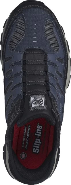 SKECHERS Work SK200211NVGY Cankton-Pending Hands Free Slip-ins™, Men's, Navy/Grey, Steel Toe, EH, Low Athletic, Work Shoe 8 SKECHERS Work SK200211NVGY Cankton-Pending Hands Free Slip-ins™, Men's, Navy/Grey, Steel Toe, EH, Low Athletic, Work Shoe -Fashion Shoes Shop sk200211nvgy top